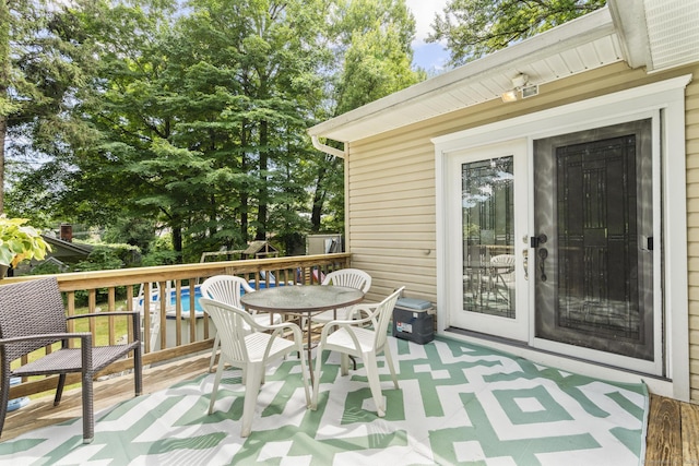 124 Pulaski Hwy, Ansonia, CT 06401 - wooden deck featuring outdoor dining space