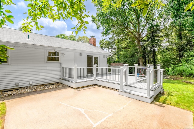 37 Cedar Ln, Beacon Falls, CT 06403 - view of patio featuring a deck