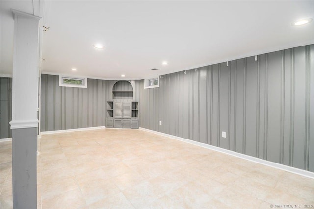 234 Forest Dr, Wethersfield, CT 06109 - finished basement featuring recessed lighting