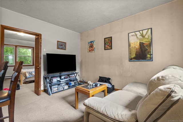 190 Main St, Plainfield, CT 06354 - living room featuring carpet floors and a textured ceiling