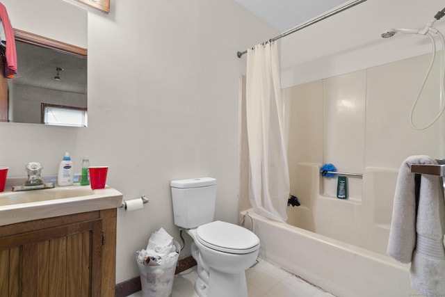 190 Main St, Plainfield, CT 06354 - bathroom with vanity, shower / bathtub combination with curtain, and tile patterned floors