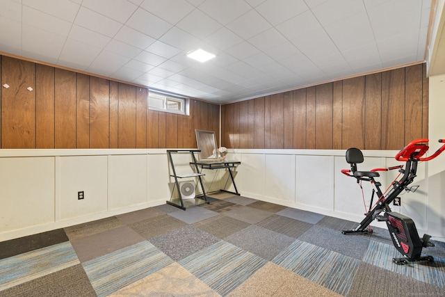 25 Delmar Dr, Bristol, CT 06010 - exercise area featuring carpet flooring and a decorative wall