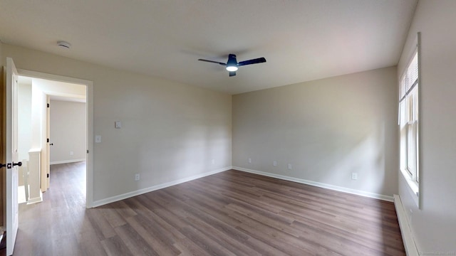 10 Cianci Ave Apt 9, Plainville, CT 06062 - spare room featuring a ceiling fan, dark wood finished floors, and a smoke detector