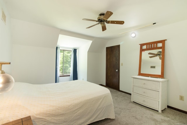 22 Ledgewood Rd, Redding, CT 06896 - bedroom with light carpet, ceiling fan, and track lighting