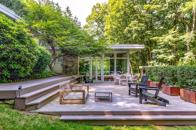 96 Sherman Rd, New Milford, CT 06776 - deck with a sunroom