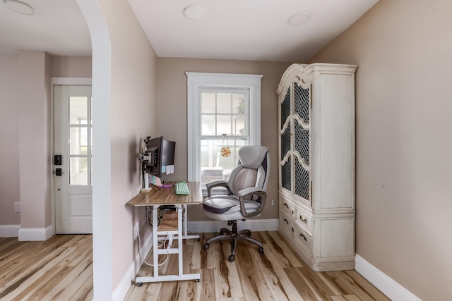 36 School St, Killingly, CT 06239 - office space with arched walkways and wood finished floors