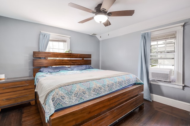 36 School St, Killingly, CT 06239 - bedroom featuring wood finished floors, a ceiling fan, and cooling unit