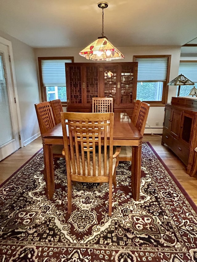 38 Tanglewood Rd, Farmington, CT 06032 - dining room featuring healthy amount of natural light, baseboard heating, and light wood-style flooring