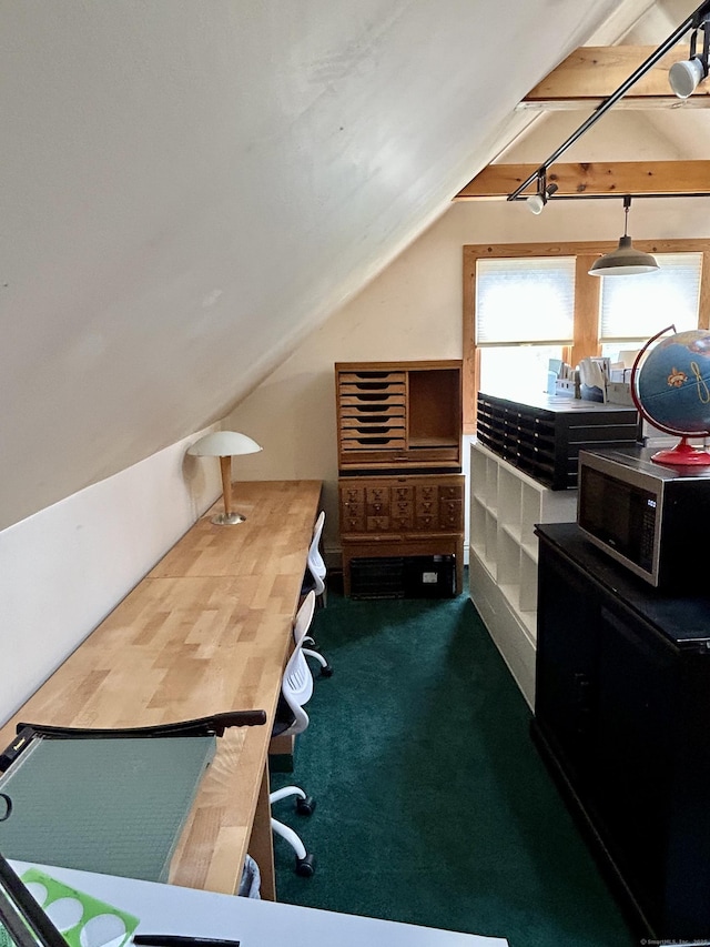 38 Tanglewood Rd, Farmington, CT 06032 - home office with vaulted ceiling and carpet