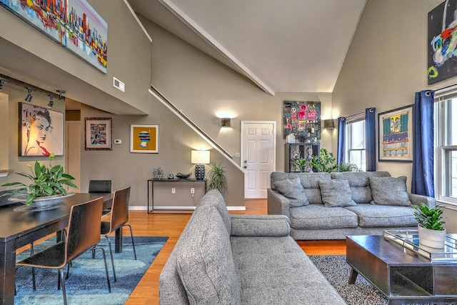 685 Quinnipiac Ave Unit 685, New Haven, CT 06513 - living room with wood finished floors and a towering ceiling