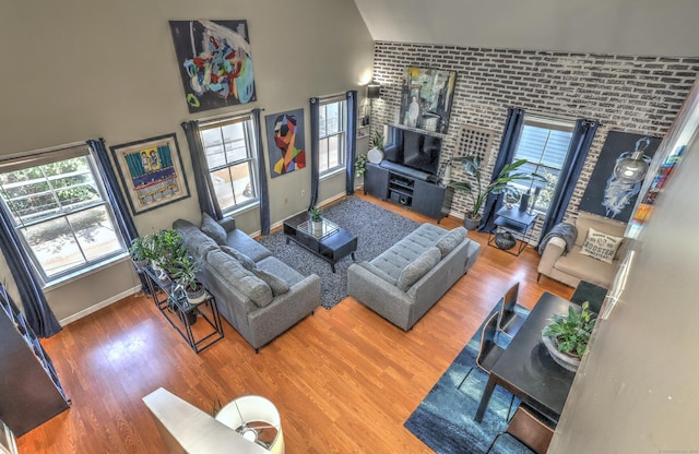 685 Quinnipiac Ave Unit 685, New Haven, CT 06513 - living room with wood finished floors and high vaulted ceiling