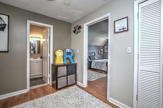 685 Quinnipiac Ave Unit 685, New Haven, CT 06513 - hallway with wood finished floors and a textured ceiling