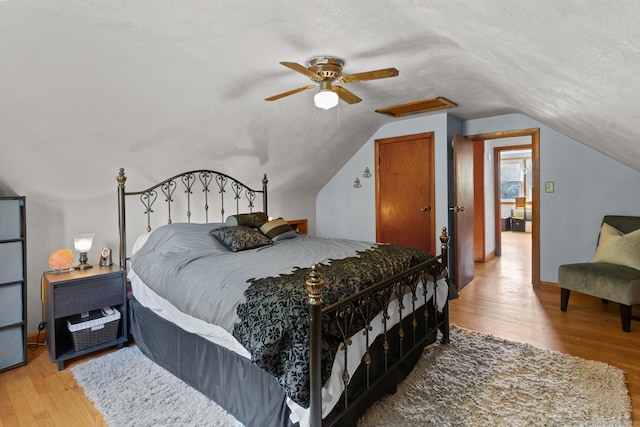 24 Claudia Ave, Brooklyn, CT 06234 - bedroom featuring light wood-type flooring, vaulted ceiling, and ceiling fan
