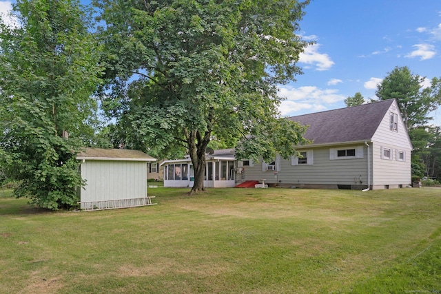 24 Claudia Ave, Brooklyn, CT 06234 - view of grassy yard with a sunroom