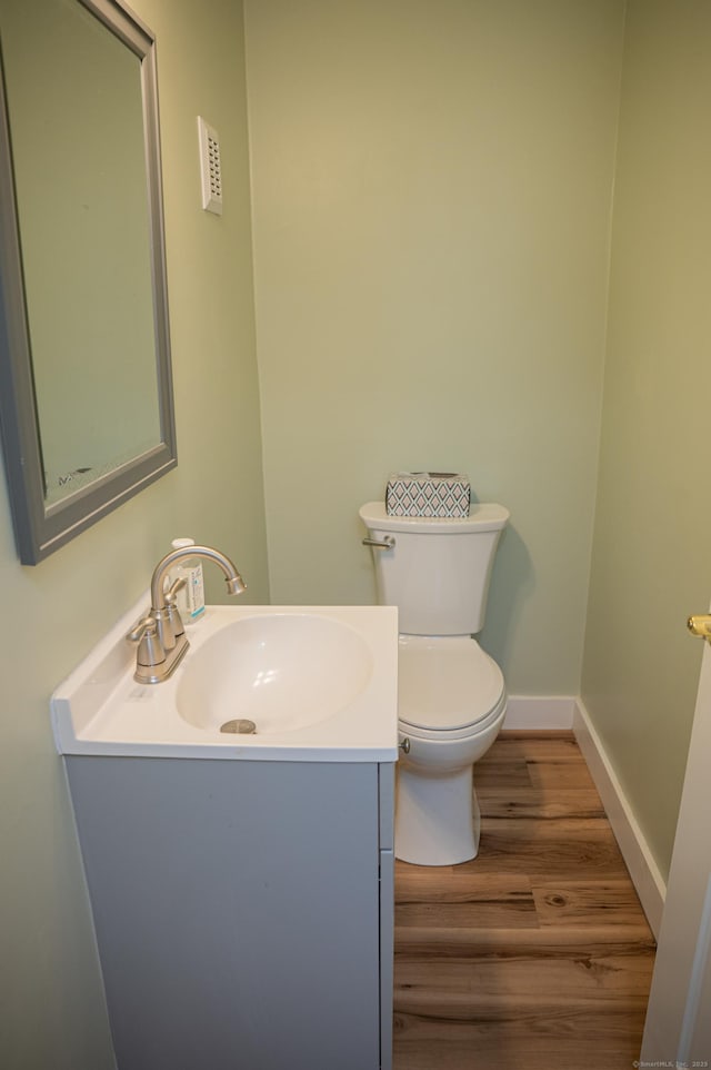 65 Willard St, Hamden, CT 06518 - half bath with wood finished floors and vanity