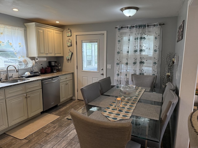 15 Edwards St, Bridgeport, CT 06606 - dining room with light wood-type flooring and recessed lighting