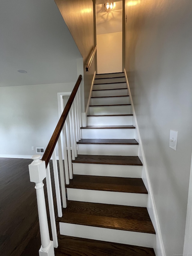 63 Barraclough Ave, Hamden, CT 06517 - stairway featuring wood finished floors and baseboards
