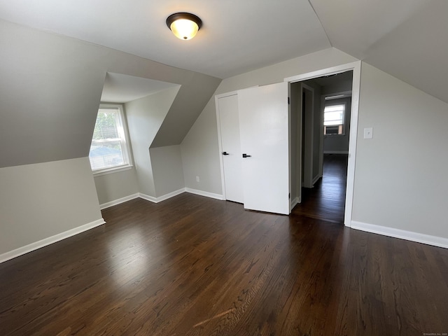 63 Barraclough Ave, Hamden, CT 06517 - additional living space with lofted ceiling and dark wood-style flooring