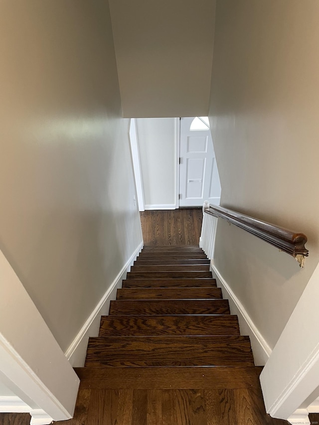 63 Barraclough Ave, Hamden, CT 06517 - stairway featuring wood finished floors