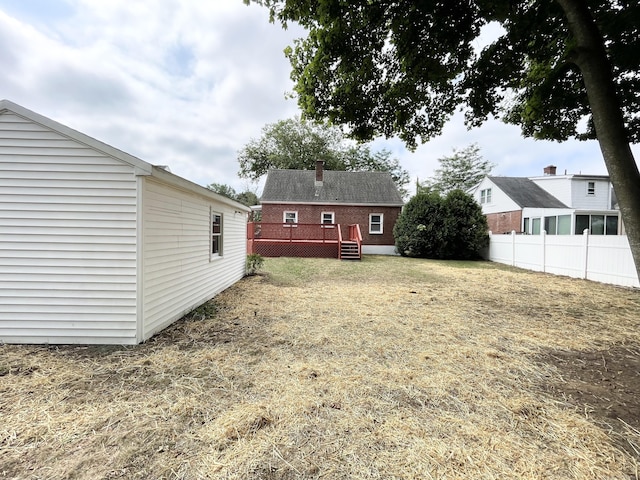 63 Barraclough Ave, Hamden, CT 06517 - view of yard with a wooden deck