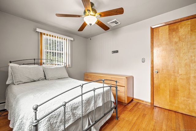 128 Auburn St, Stratford, CT 06614 - bedroom featuring light wood-style floors and a ceiling fan