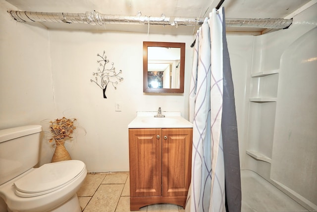 35 Oberlin Rd, Hamden, CT 06514 - full bath with vanity, curtained shower, and tile patterned flooring