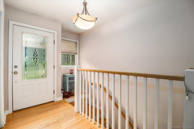129 Russell Ave, Orange, CT 06477 - foyer entrance featuring light wood finished floors