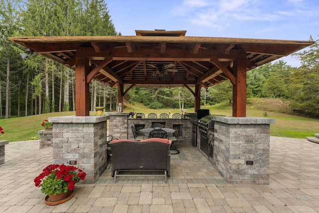 187 Chaplin Rd, Eastford, CT 06242 - view of patio with area for grilling and a gazebo