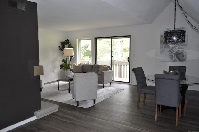25 Heritage Dr Unit 25, Avon, CT 06001 - living room with dark wood-style flooring and lofted ceiling