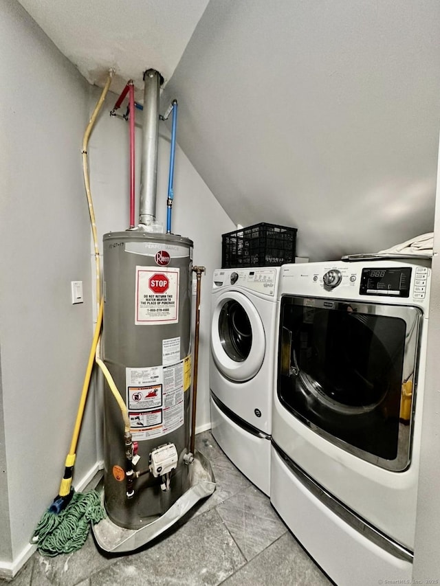 57 Houston St, New Haven, CT 06513 - laundry room with gas water heater and washing machine and clothes dryer