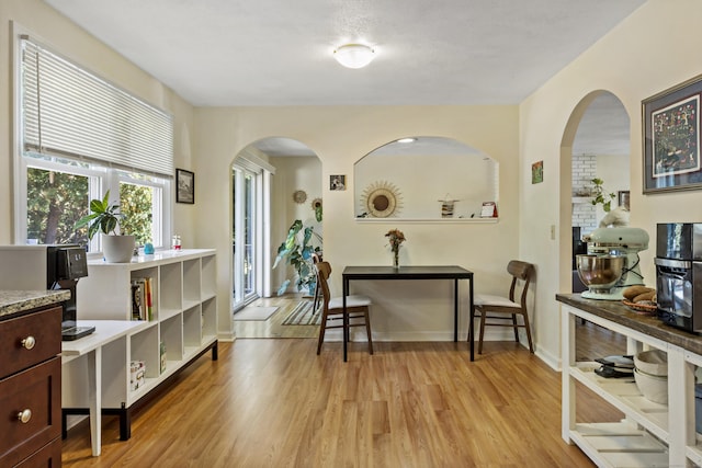 420 Newcomb Rd, North Kingston, Rhode Island, RI 02852 - entrance foyer with light wood finished floors and arched walkways