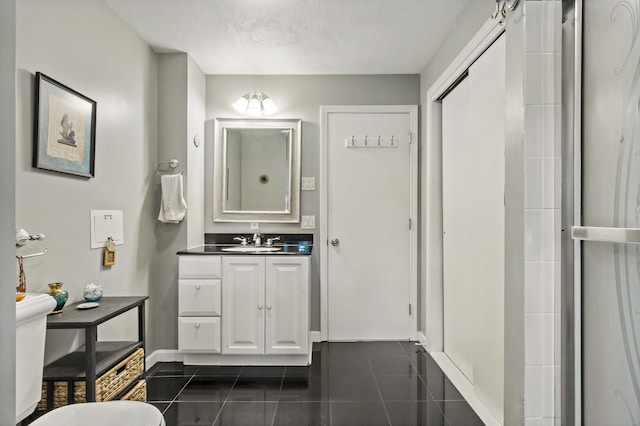 420 Newcomb Rd, North Kingston, Rhode Island, RI 02852 - bathroom with vanity, tile patterned floors, and a shower
