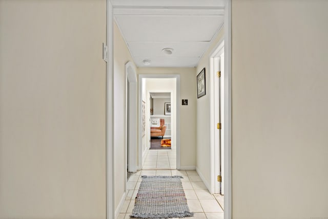 420 Newcomb Rd, North Kingston, Rhode Island, RI 02852 - corridor featuring light tile patterned floors and baseboards