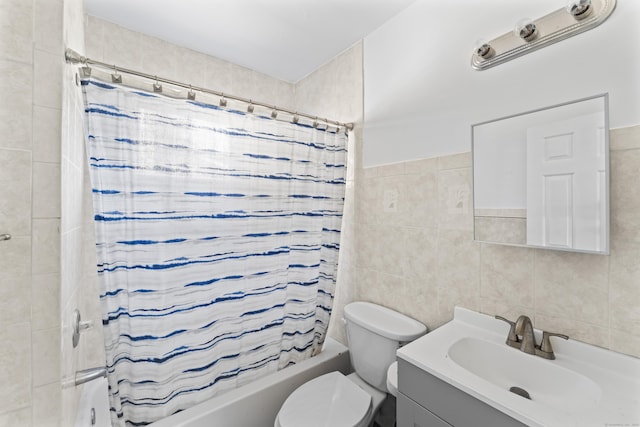 36 Taylor Ave, Norwalk, CT 06854 - bathroom with tile walls, shower / tub combo, and vanity