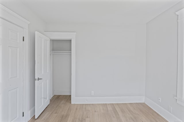 36 Taylor Ave, Norwalk, CT 06854 - unfurnished bedroom featuring light wood-style flooring and a closet