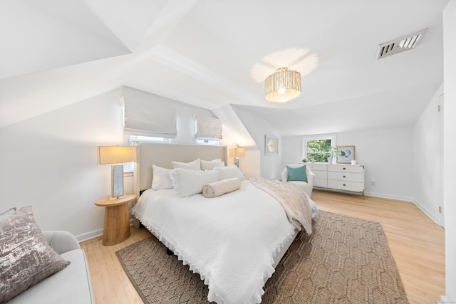 33 Ridgeley St, Darien, CT 06820 - bedroom with wood finished floors and vaulted ceiling