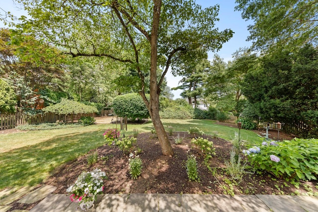 33 Ridgeley St, Darien, CT 06820 - fenced backyard with view of scattered trees