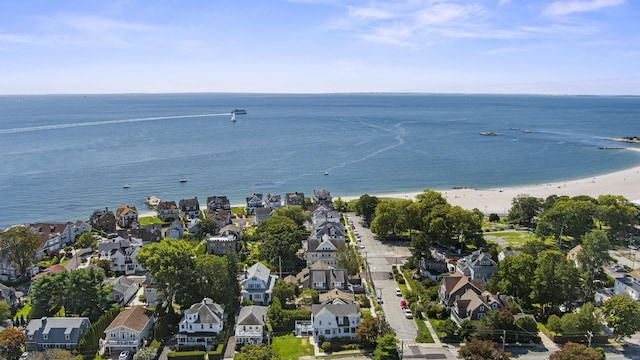 1176 Ocean Ave, New London, CT 06320 - aerial overview of property's location with waterfront with a beach and nearby suburban area