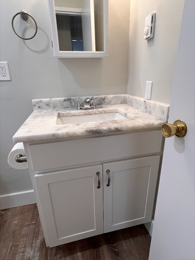 8 Hamre Ln Unit A, Branford, CT 06405 - bathroom featuring vanity and wood finished floors