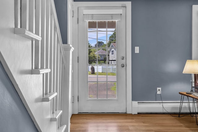 18 Lynde St, Old Saybrook, CT 06475 - entryway featuring a baseboard radiator and wood finished floors