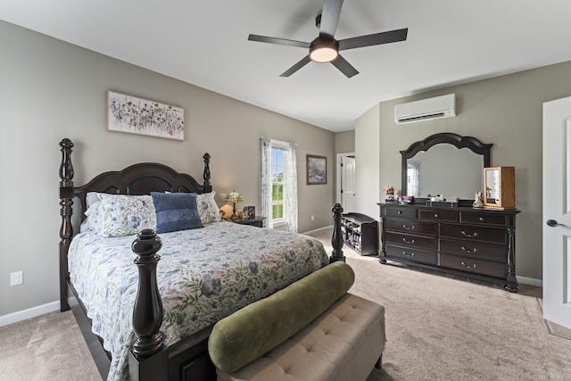 32 Mockingbird Dr Unit 32, Killingly, CT 06239 - carpeted bedroom featuring a wall mounted air conditioner and ceiling fan