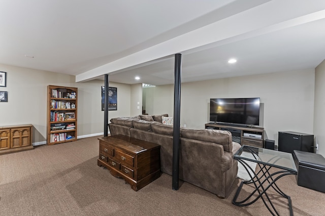 32 Mockingbird Dr Unit 32, Killingly, CT 06239 - carpeted living area featuring recessed lighting and baseboards