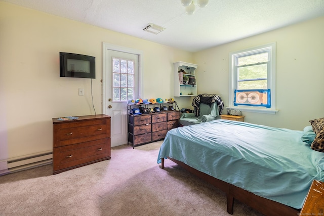 93 Kettletown Woods Rd, Southbury, CT 06488 - bedroom featuring a baseboard radiator and carpet