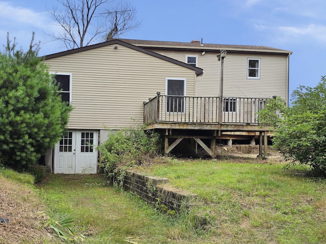 947 Ekonk Hill Rd, Voluntown, CT 06384 - back of property with a wooden deck