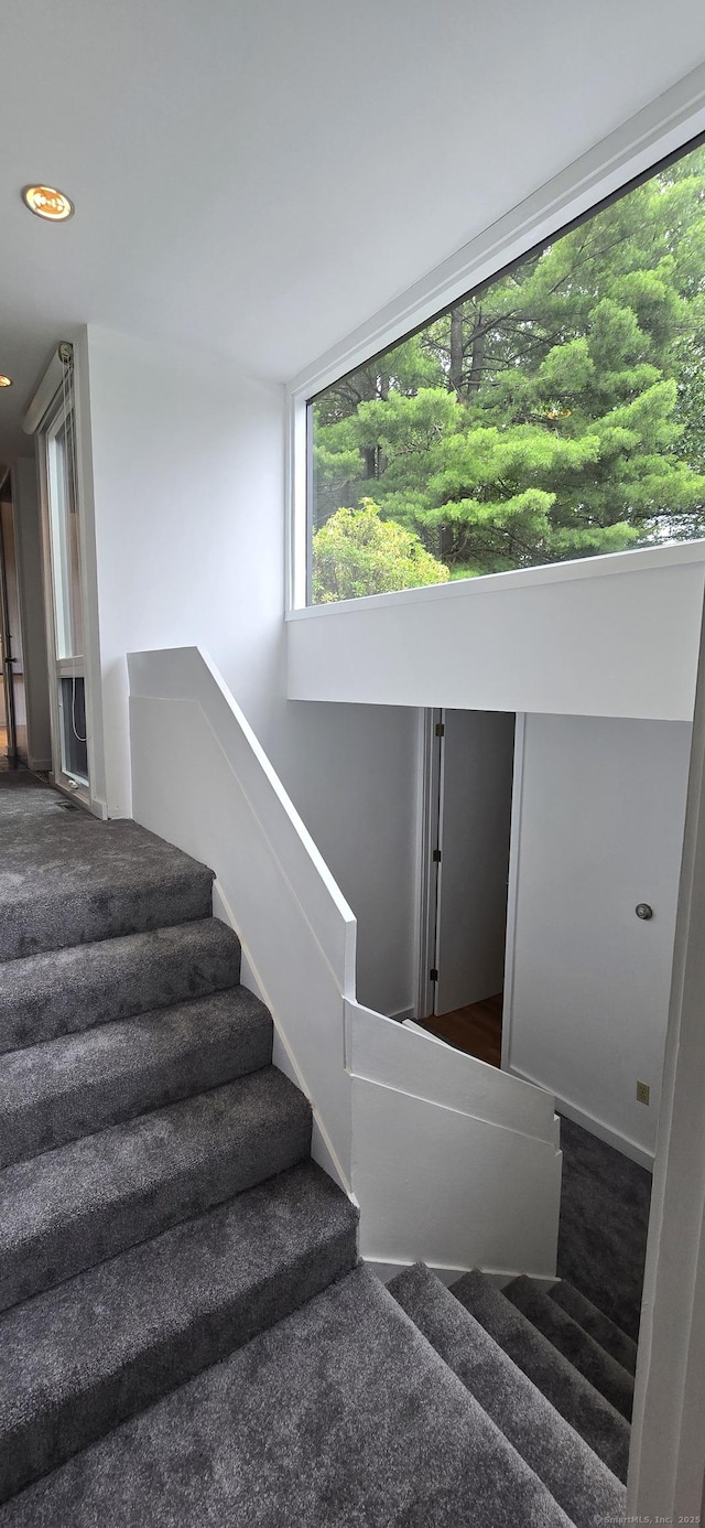 100 Mildred Ave, Waterbury, CT 06708 - stairs with recessed lighting and carpet