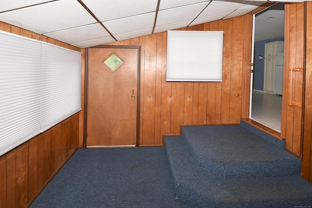 20 Tumble Brook Rd, Rocky Hill, CT 06067 - corridor with wooden walls and carpet floors