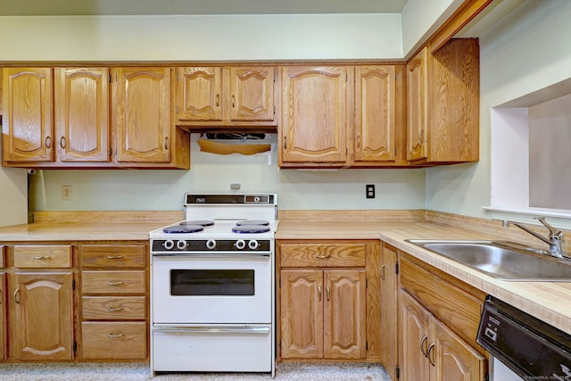 25 Janet Cir Unit F, Bridgeport, CT 06606 - kitchen featuring white appliances, light countertops, and brown cabinets