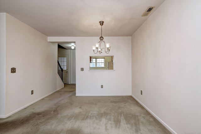 25 Janet Cir Unit F, Bridgeport, CT 06606 - carpeted spare room featuring a chandelier and stairs