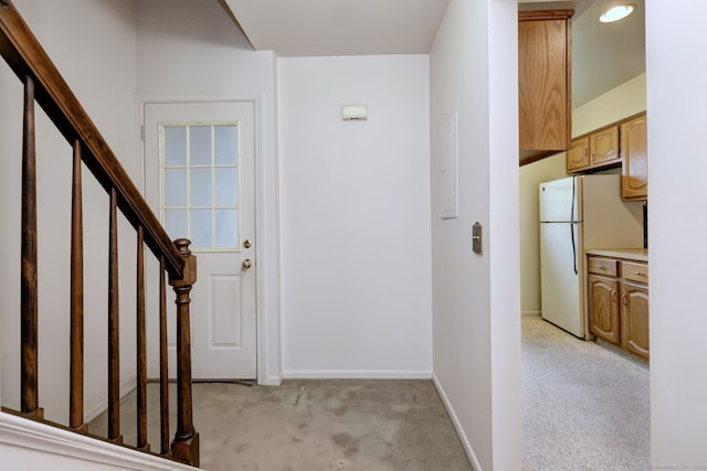 25 Janet Cir Unit F, Bridgeport, CT 06606 - entryway featuring light carpet and stairs