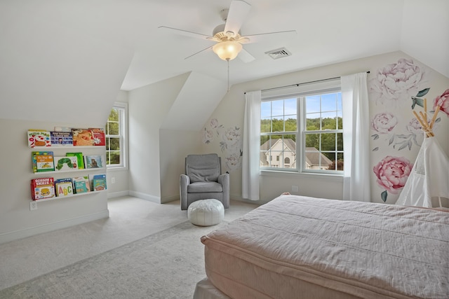 36 Blueberry Ln, Canton, CT 06019 - carpeted bedroom with vaulted ceiling and a ceiling fan